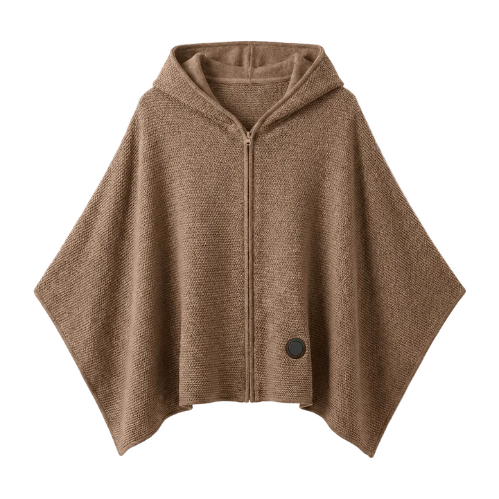 Hollevo™ Verwarmde omslagdoek met capuchon, rits en USB-warmte