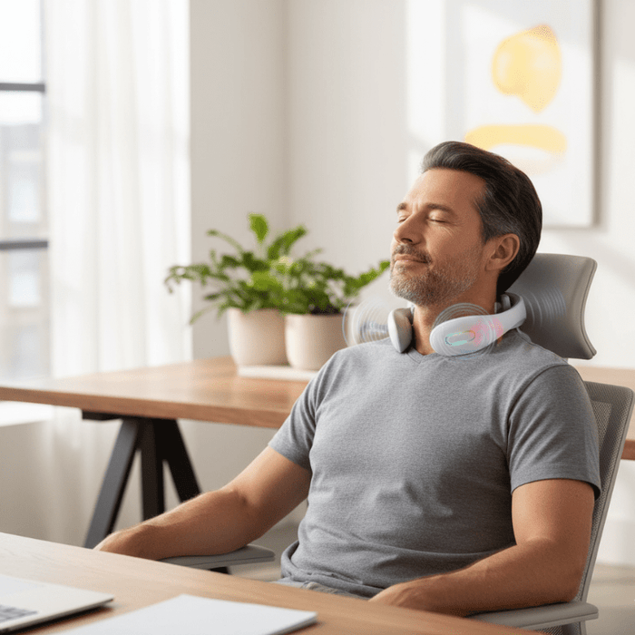 Hollevo™ Nekmassageapparaat met warmte en 5 trilkoppen