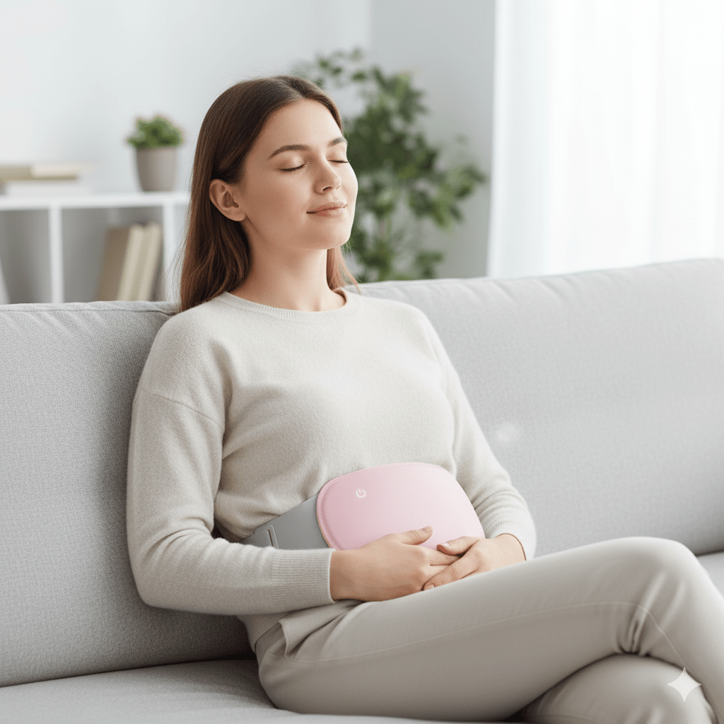 Hollevo™ Draadloze buikwarmer met vibratie en 3 warmtestanden