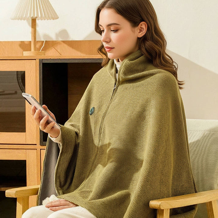 Hollevo™ Verwarmde omslagdoek met USB-C, 8 zones en rits