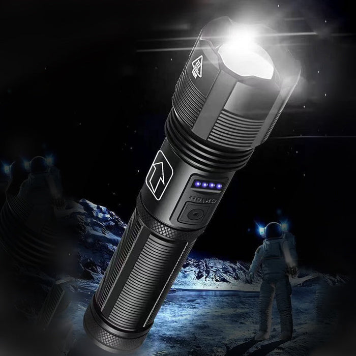 Hollevo™ Oplaadbare waterdichte LED-zaklamp met zoom en 5 standen