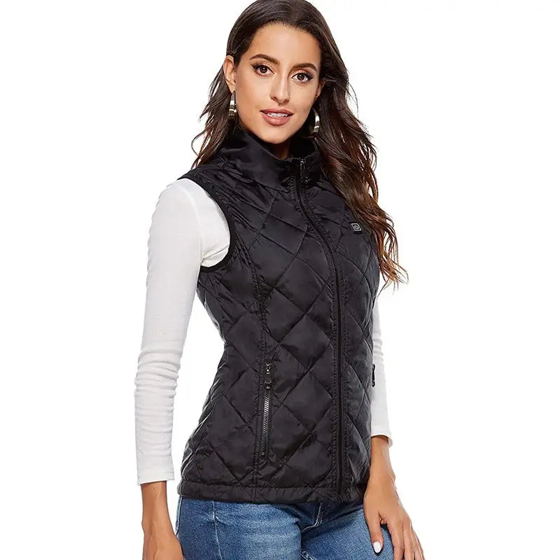 Hollevo™ Verwarmde bodywarmer dames met USB en drie standen