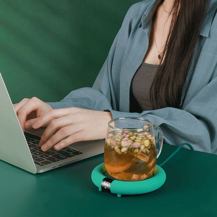 Hollevo™ Pastel mokwarmer voor koffie en thee op je bureau