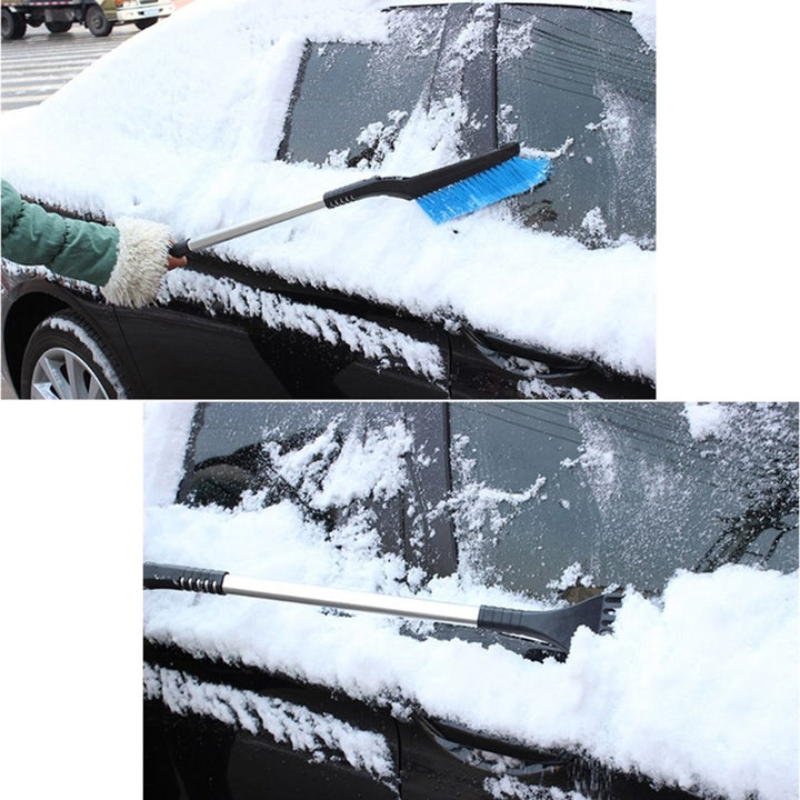 Hollevo™ Uitschuifbare ijskrabber met sneeuwborstel en aluminium steel
