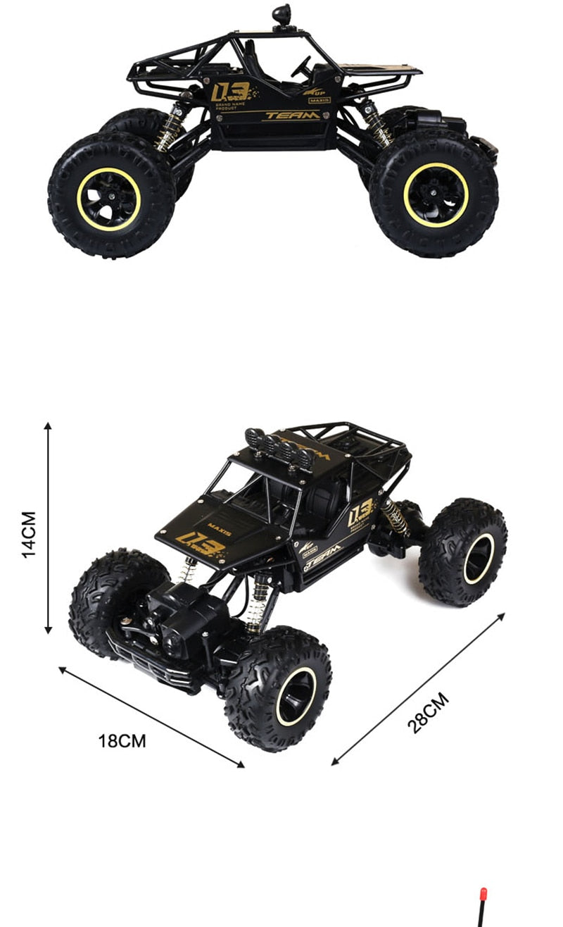 Bestuurbare monstertruck 4x4 schaal 1:12 voor elk terrein