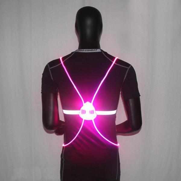 Lichtgevend veiligheidsvest met knipperstand voor groot en klein
