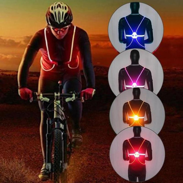 Lichtgevend veiligheidsvest met knipperstand voor groot en klein