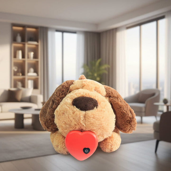 Knuffel met hartslag voor rustige eerste nachten van je pup