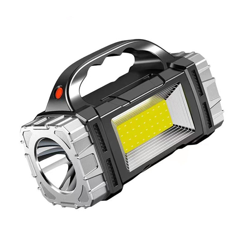 Hollevo™ Oplaadbare LED-zaklamp met zonnepaneel, COB-lamp en powerbank