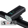 Hollevo™ Fietslamp 5000 lumen met 12 leds en oplaadbare USB-C-accu
