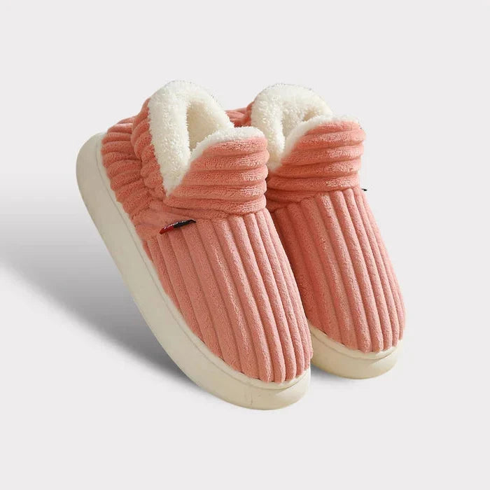 Superzachte pantoffels van flanelfleece met antislipzool