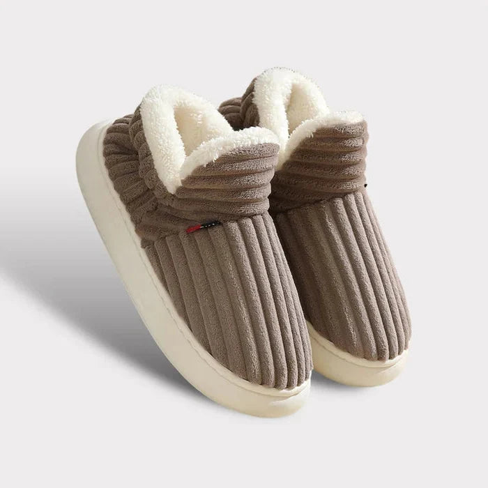 Superzachte pantoffels van flanelfleece met antislipzool