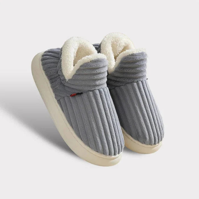 Superzachte pantoffels van flanelfleece met antislipzool