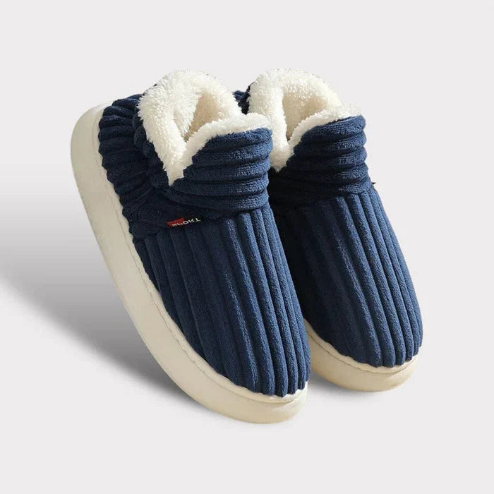 Superzachte pantoffels van flanelfleece met antislipzool