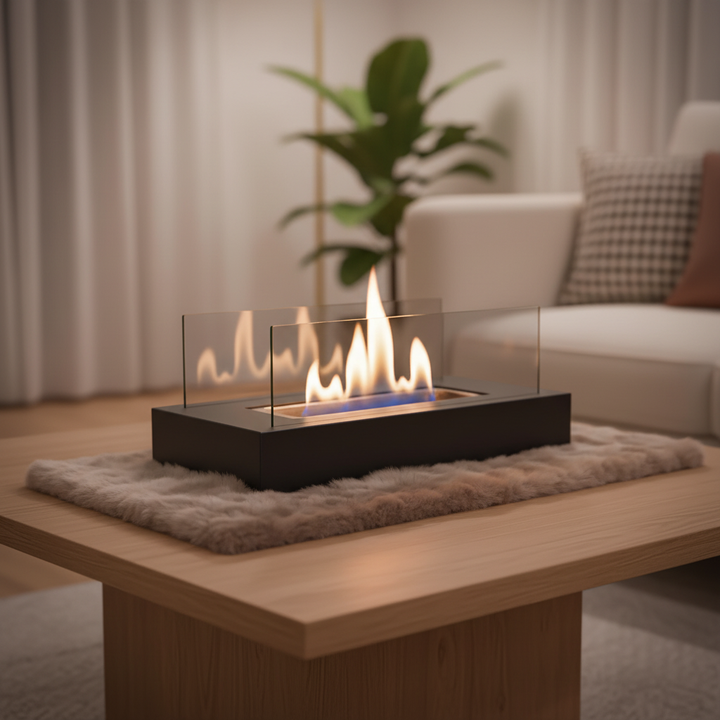 Modern binnen / buiten vuur kenmerk – elegant sfeer