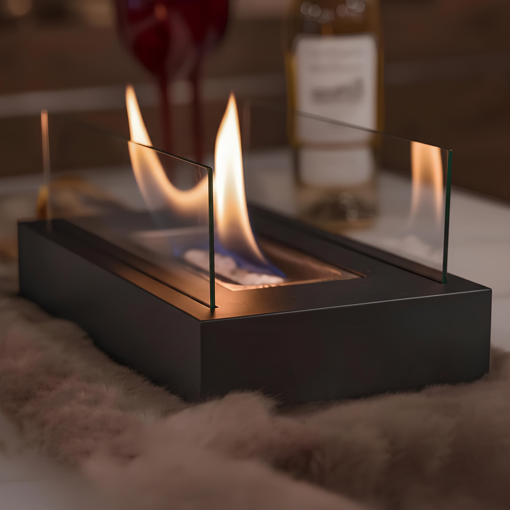 Modern binnen / buiten vuur kenmerk – elegant sfeer