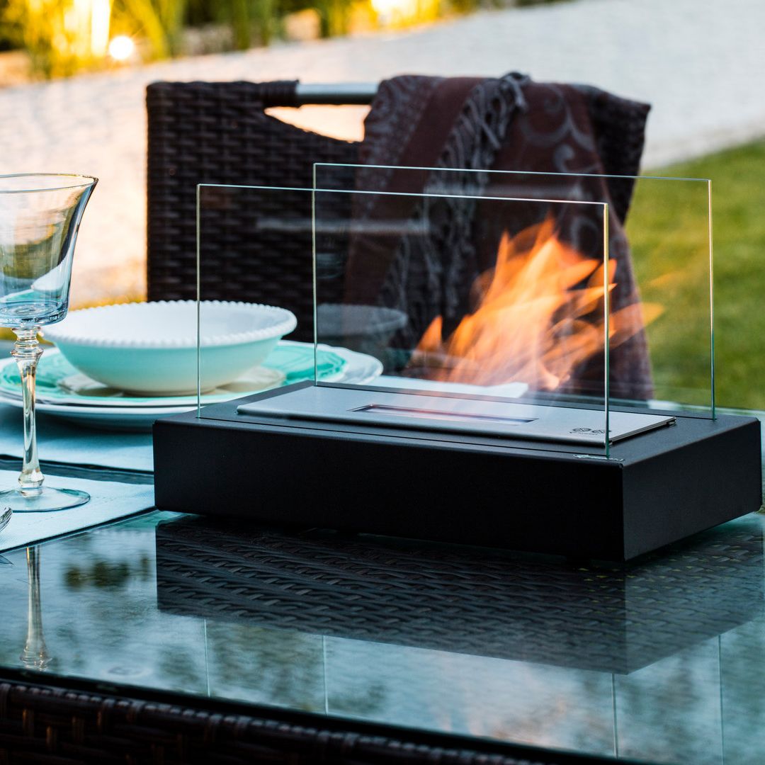 Modern binnen / buiten vuur kenmerk – elegant sfeer