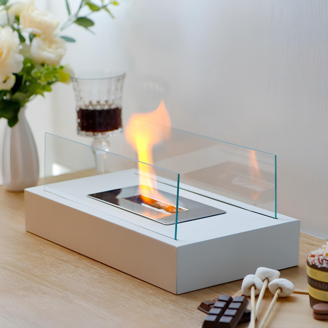 Modern binnen / buiten vuur kenmerk – elegant sfeer