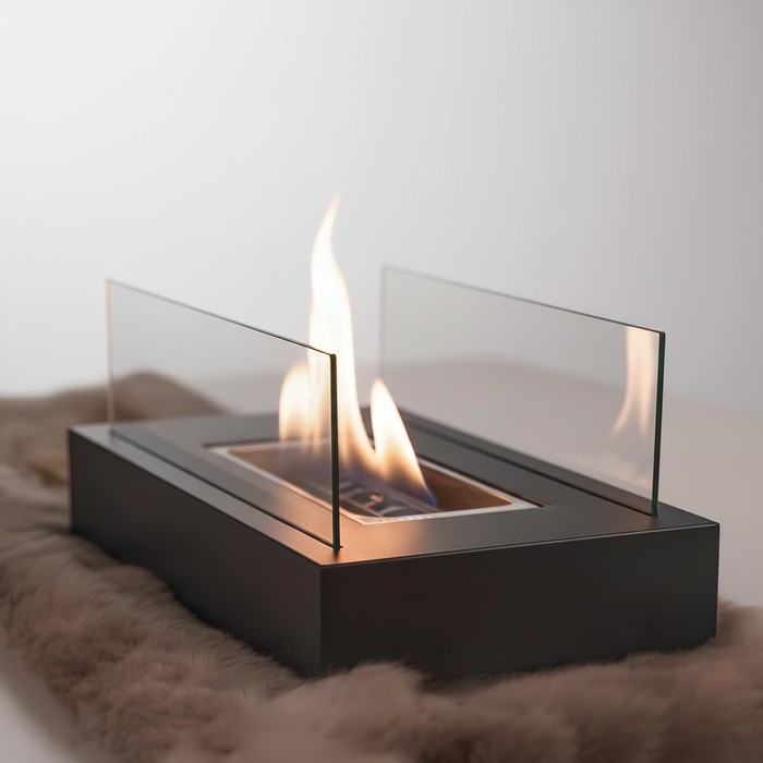 Hollevo™ Sfeervuur voor binnen en buiten met gehard glas en echte vlam