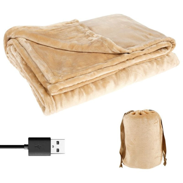 Hollevo™ Verwarmde flanellen deken met USB – voor twee