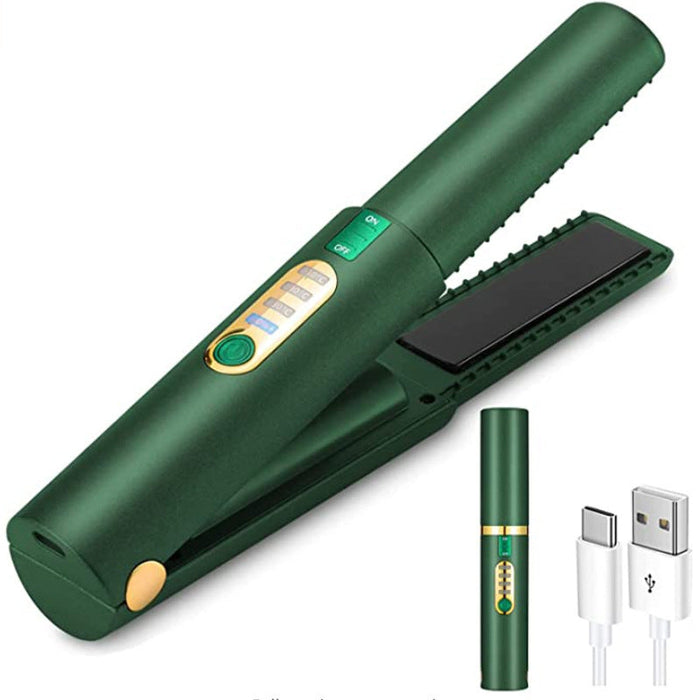Hollevo™ Draadloze 2-in-1 mini stijltang en krultang met USB