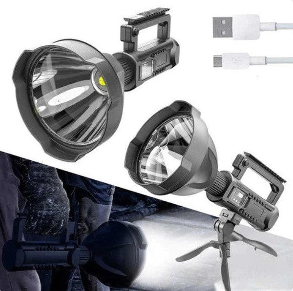 Superfelle LED-zaklamp met 8000 mAh powerbank en IPX5