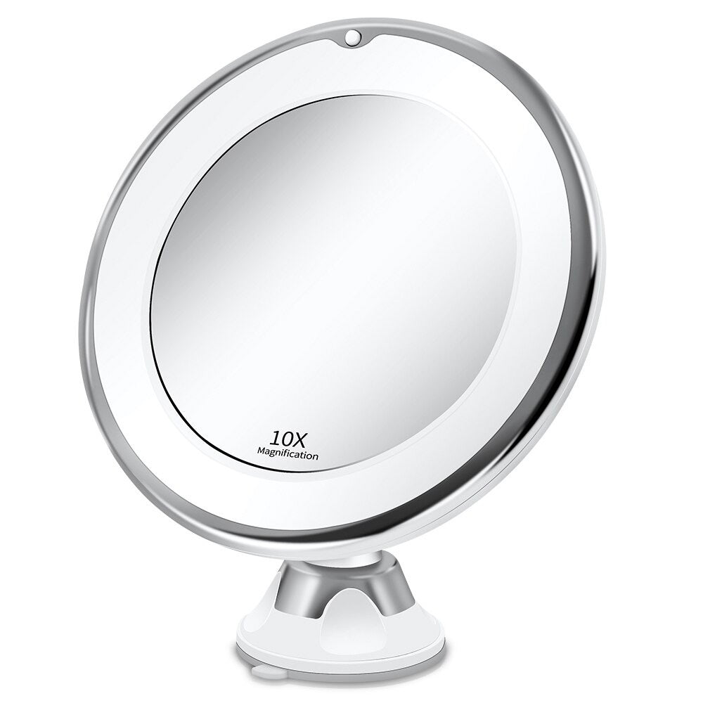 Draadloze LED-make-upspiegel met 7x en 10x vergroting en zuignap