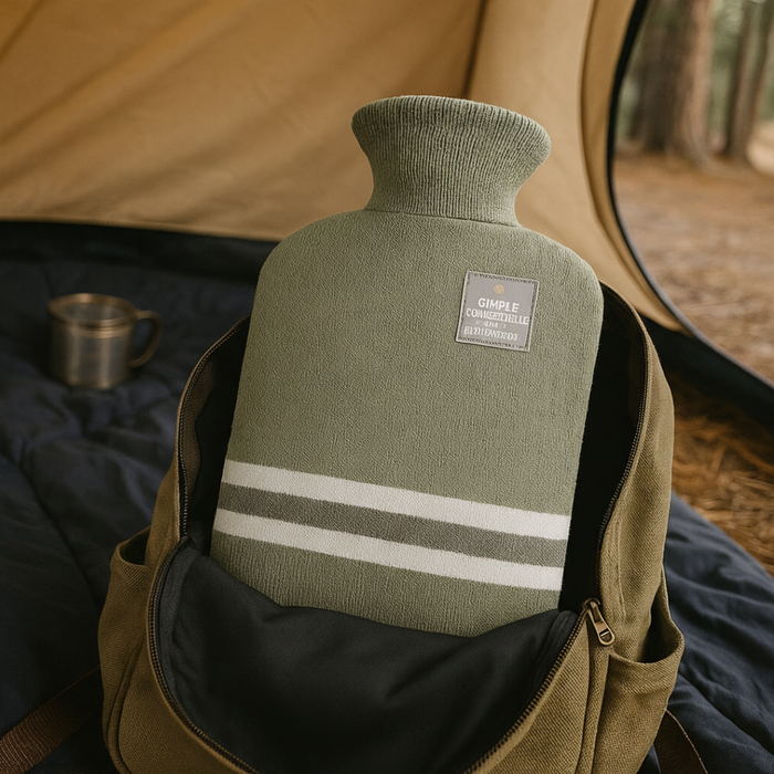 Hollevo™ Kruik 2 liter met gebreide hoes, tot 8 uur warm