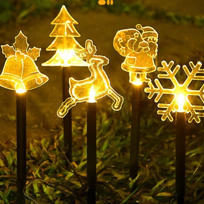 Acryl kerstverlichting op zonne-energie met warmwit ledlicht