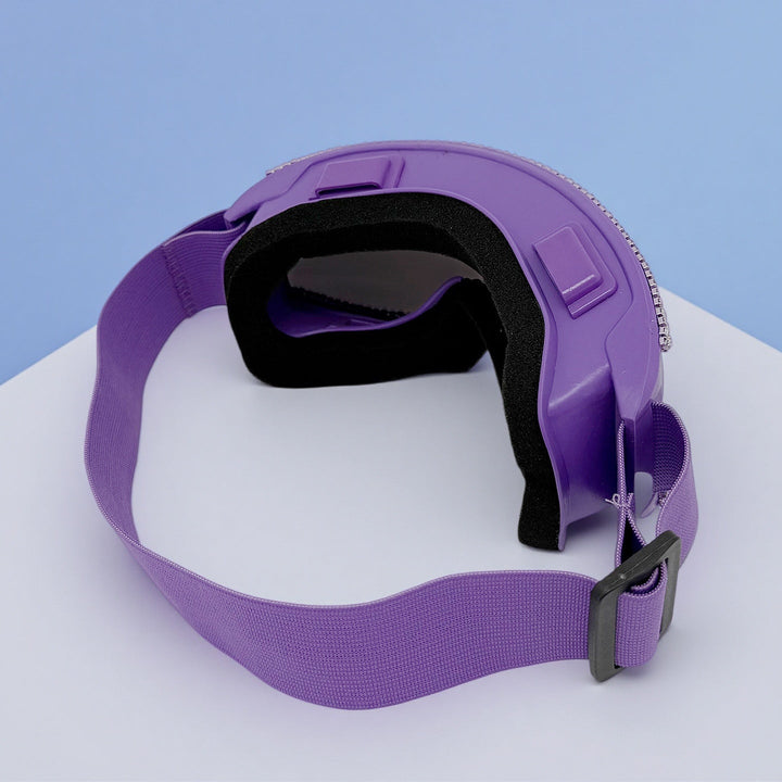 Dames skibril met glinsterende kristallen en anti-condens UV-lens