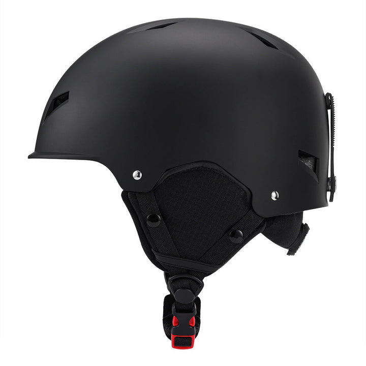 Skihelm met volledige dekking, zachte vulling en brilaansluiting