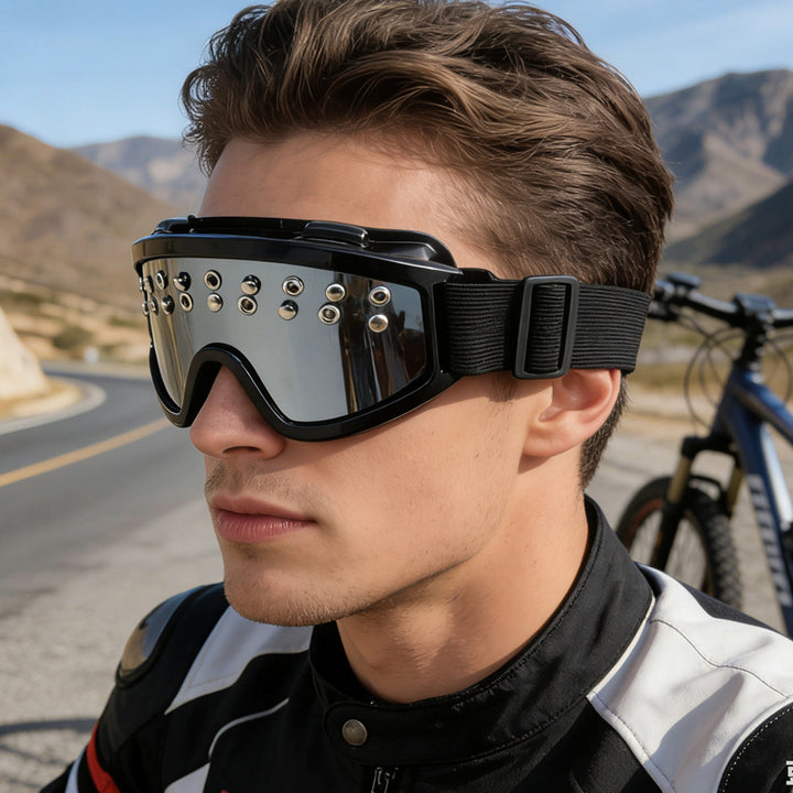 Dames sportief skibril met reflecterend lens bowlift