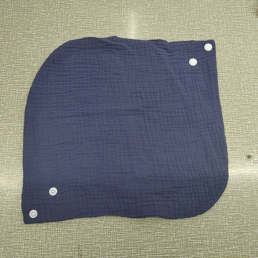 Katoenen nekwarmer met verstelbare drukknopen