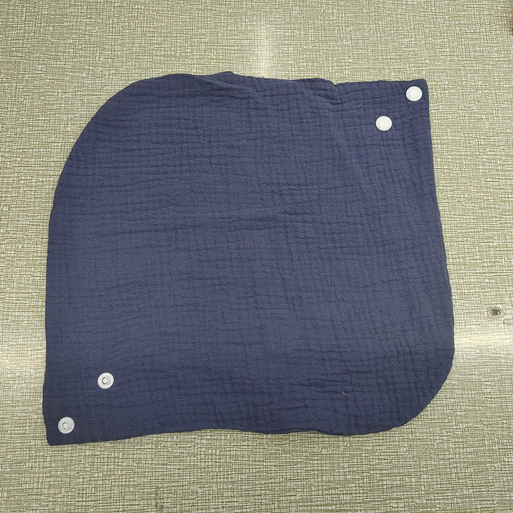 Katoenen nekwarmer met verstelbare drukknopen
