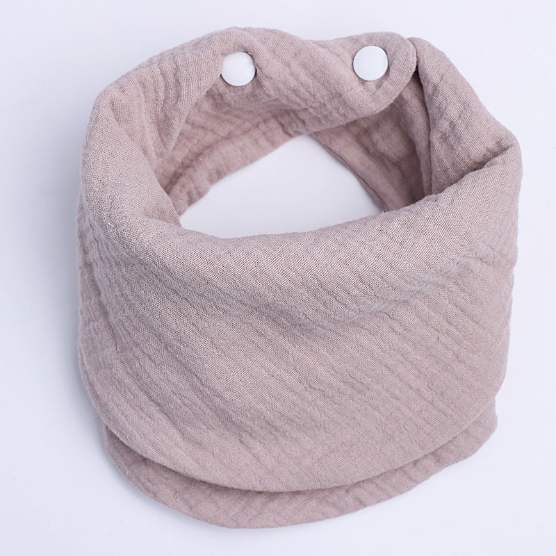 Katoenen nekwarmer met verstelbare drukknopen