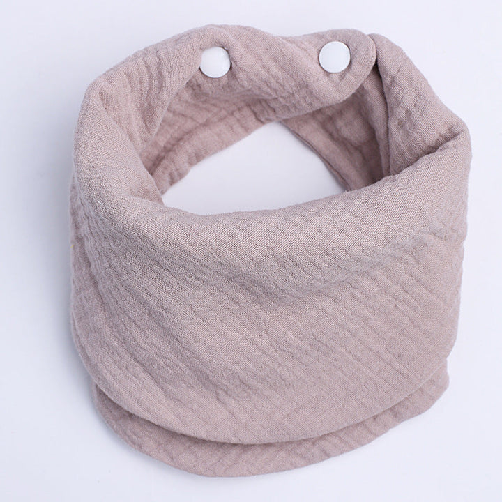 Katoenen nekwarmer met verstelbare drukknopen