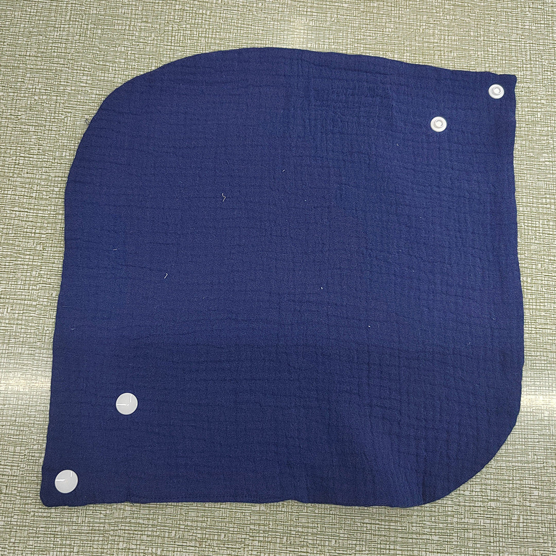 Katoenen nekwarmer met verstelbare drukknopen