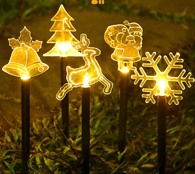 Acryl kerstverlichting op zonne-energie met warmwit ledlicht