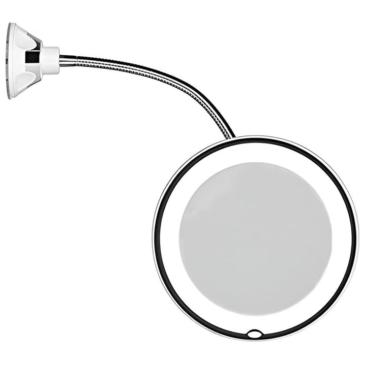 Vergrootspiegel 10x met ledlicht, zuignap en draaibare arm