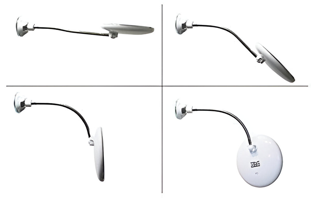 Vergrootspiegel 10x met ledlicht, zuignap en draaibare arm