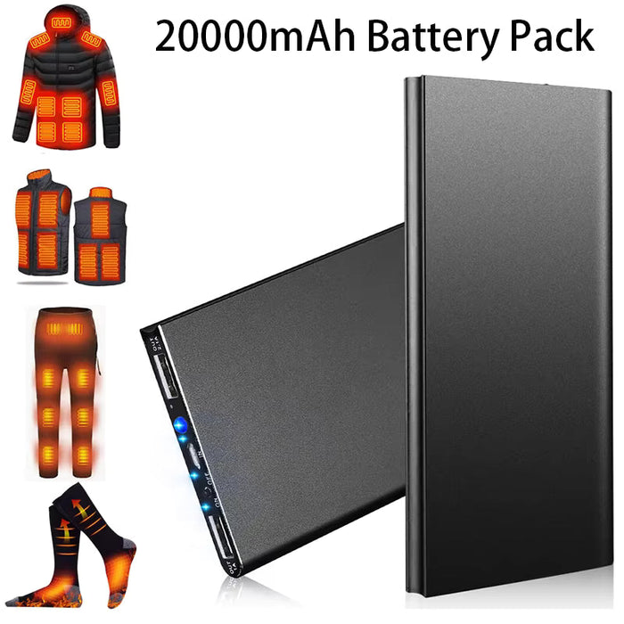 Hollevo™ Powerbank 20.000 mAh met 74 W voor je verwarmde jas en telefoon