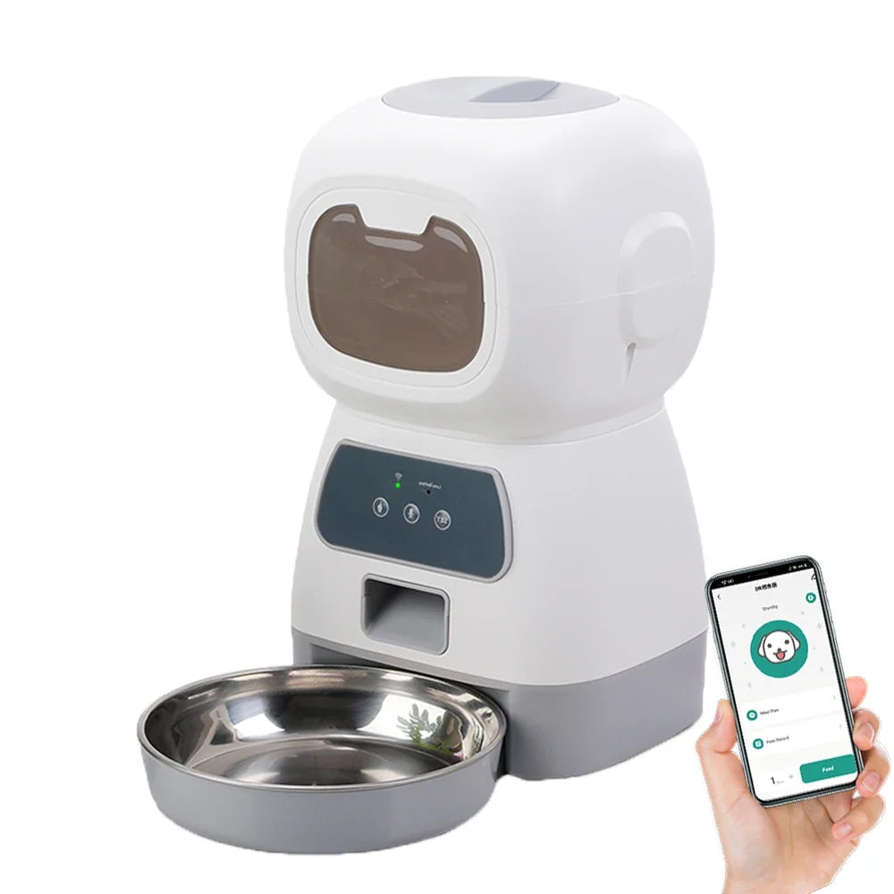 Hollevo™ Automatische voerautomaat met spraakopname voor kat en hond