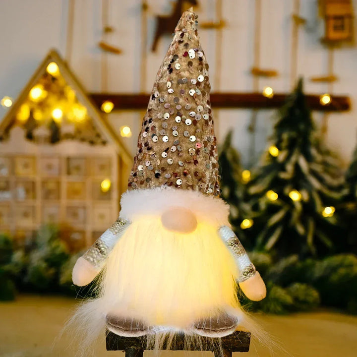 Lichtgevende kerstkabouter met warmwitte LED-gloed