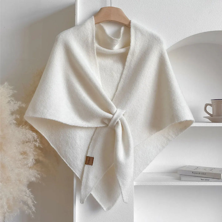 Gebreide omslagdoek voor dames – zachte, lichte cape