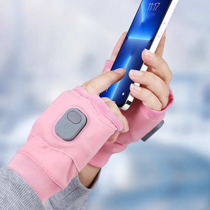 Hollevo™ Oplaadbare verwarmde vingerloze handschoenen