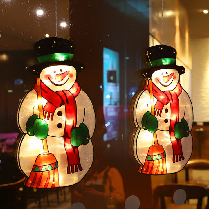 Hollevo™ Kerstlamp op batterijen om in het raam te hangen met knipperstand