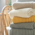 Hollevo™ Grofgebreide plaid in Scandinavische stijl van zacht kasjmier
