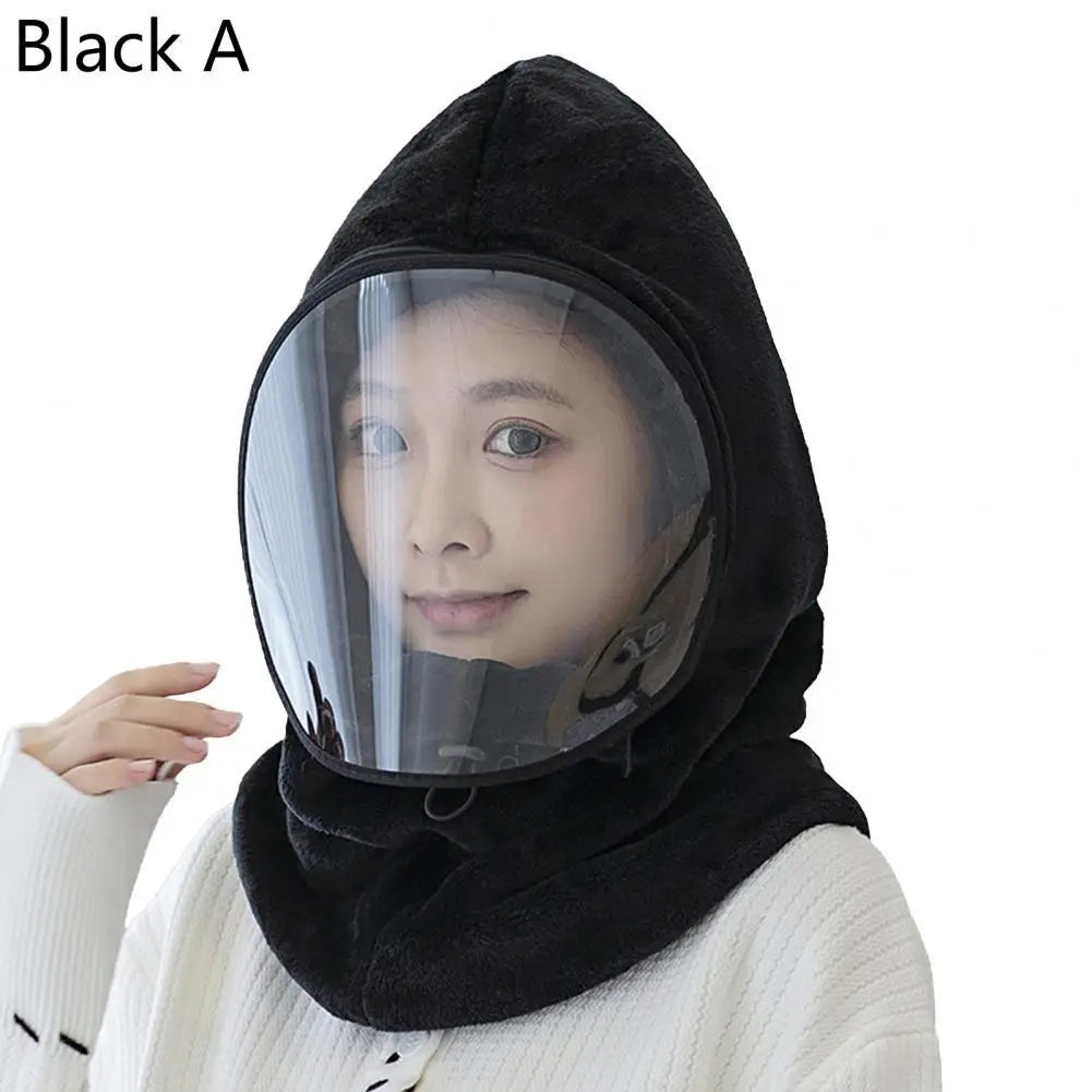 Warme fleece muts met gezichtsbescherming en nekwarmer