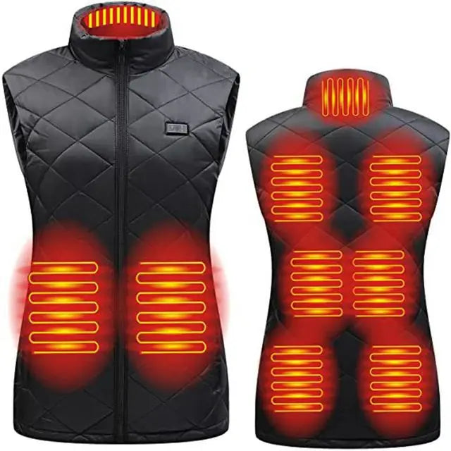 Hollevo™ Verwarmde bodywarmer dames met USB en drie standen