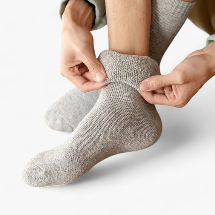 Thermosokken van wol en kasjmier 3 paar met fleece lusjes